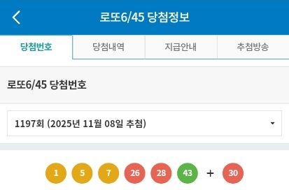 제-1197회차-로또-1등-당첨번호-0-이미지