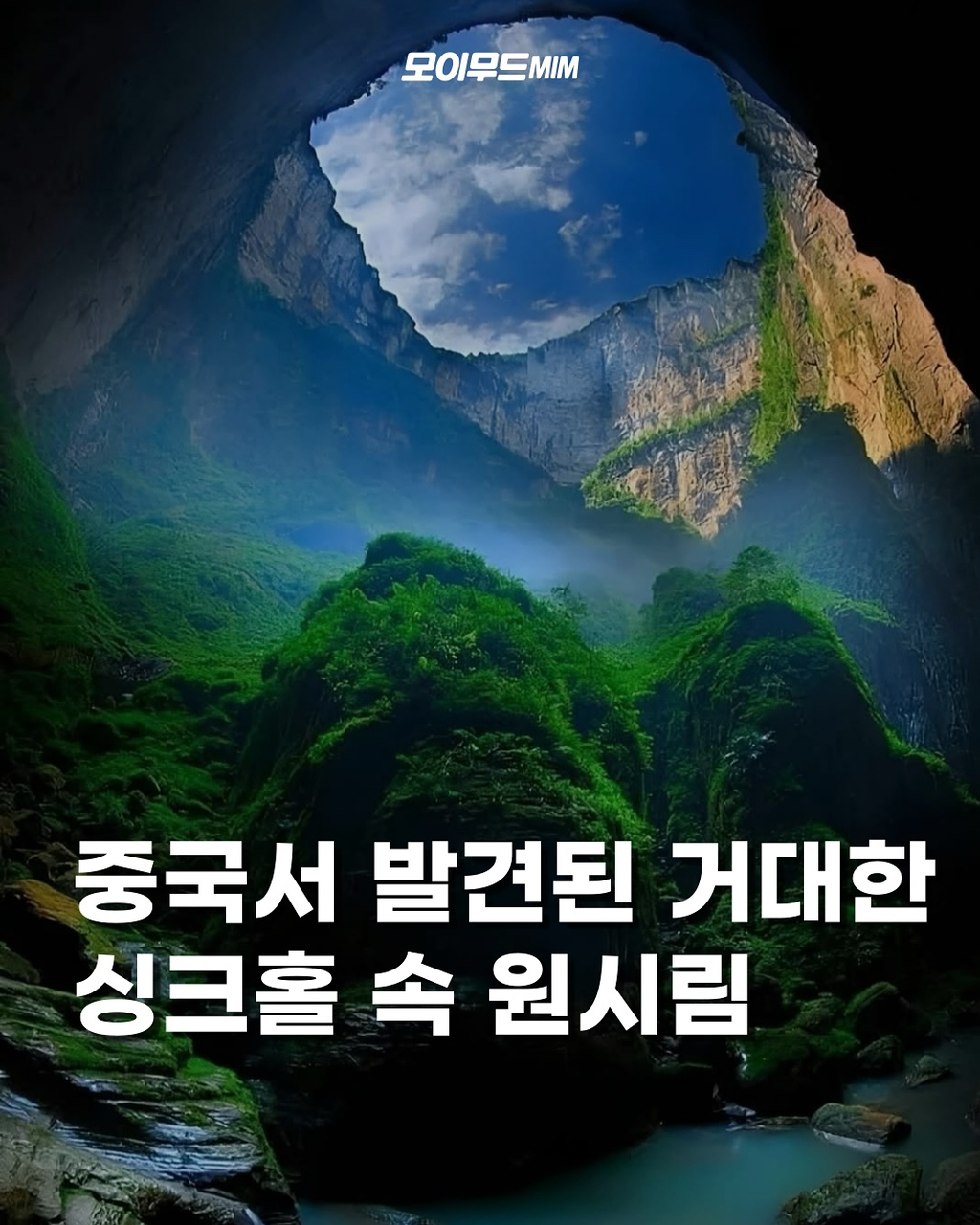 중국-씽크홀-원시림-0-이미지