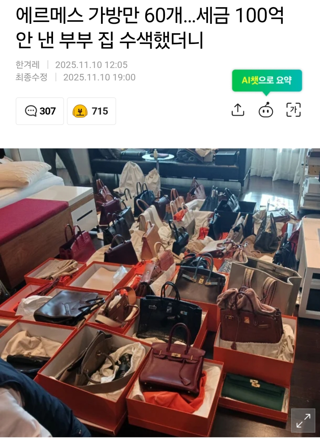 에르메스-가방만-60개…세금-100억-안-낸-부부-집-수색했더니-0-이미지