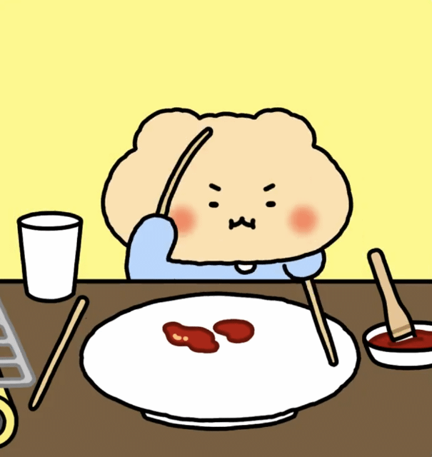 [망그러진곰]-스트레스-받을땐-가래떡-떡볶이-먹방을-보자-0-이미지