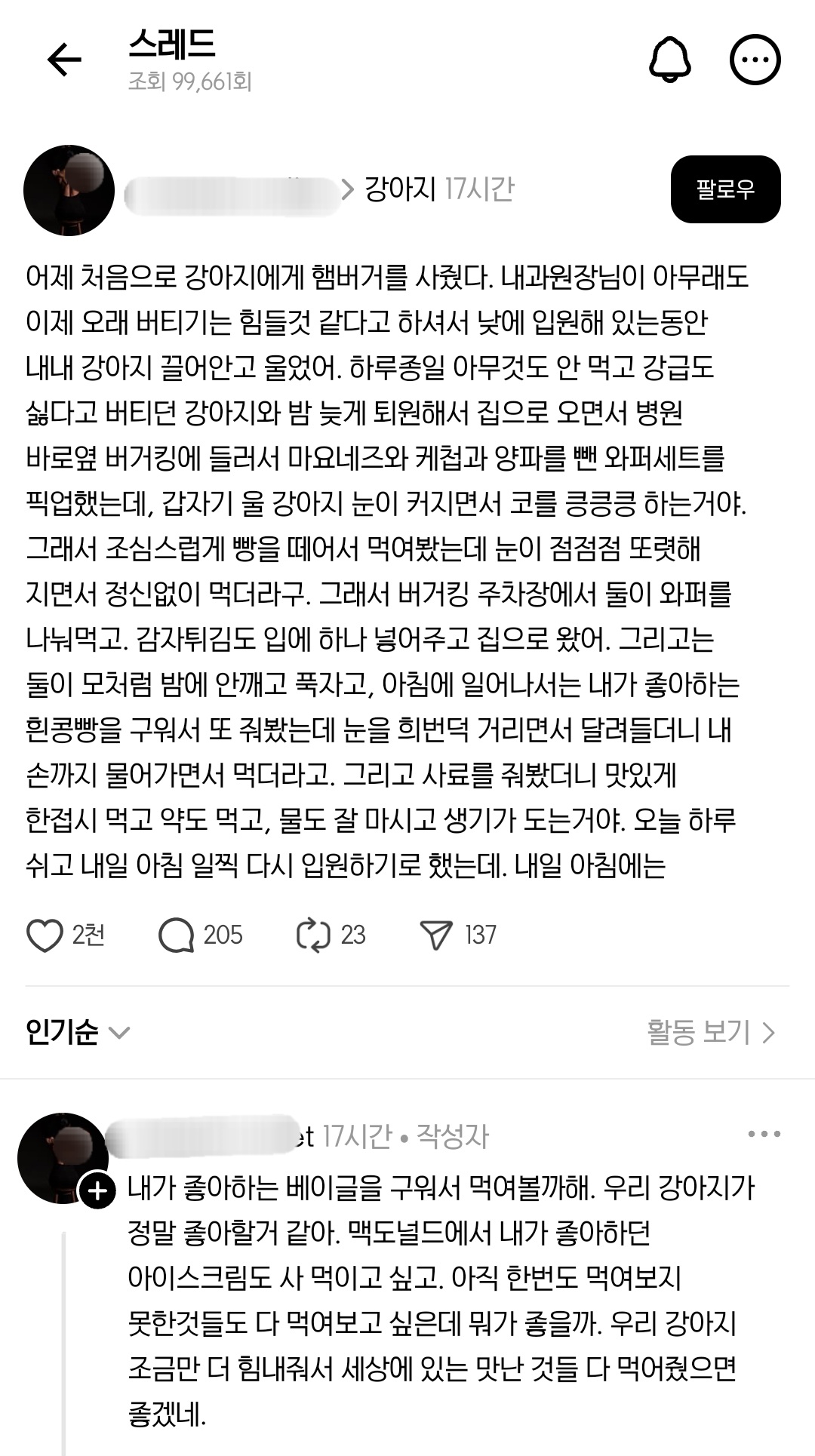 어제-처음으로-강아지에게-햄버거를-사줬다-0-이미지