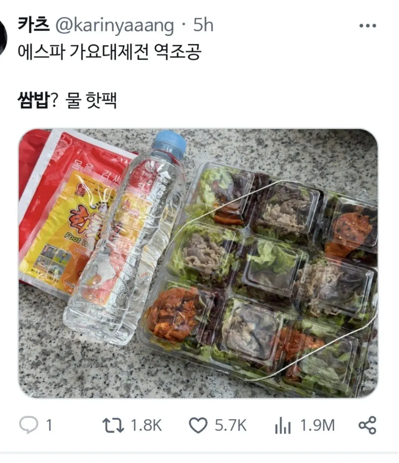 오늘-자-에스파-팬들이-역조공으로-들어온-쌈밥-먹기-싫어서-한-짓.jpg-2-이미지