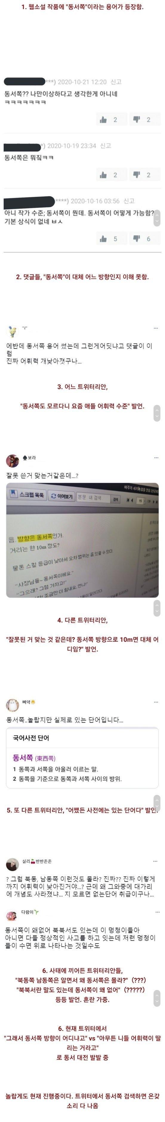 예전에-핫했던-"동서쪽"-단어논란-0-이미지