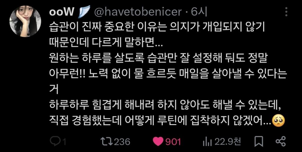 습관을-잘-설정하면-아무런-노력-없이-물-흐르듯-매일을-살-수-있다.twt-0-이미지