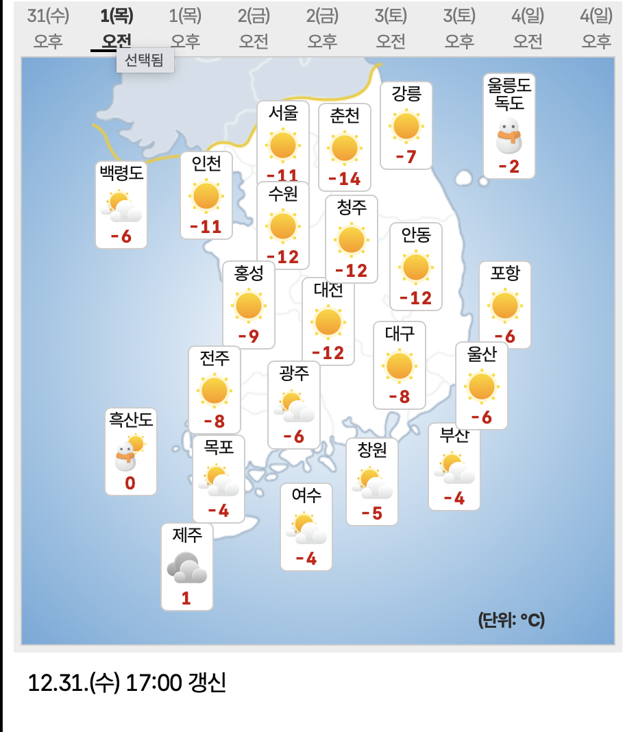 1월-1일,2일-각각-전국-오전-날씨-예보-0-이미지