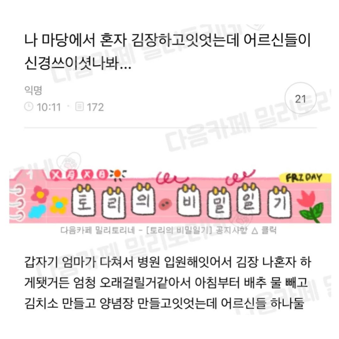 나-혼자-김장하고-있었는데-어르신들이-신경쓰이셨나봐-1-이미지