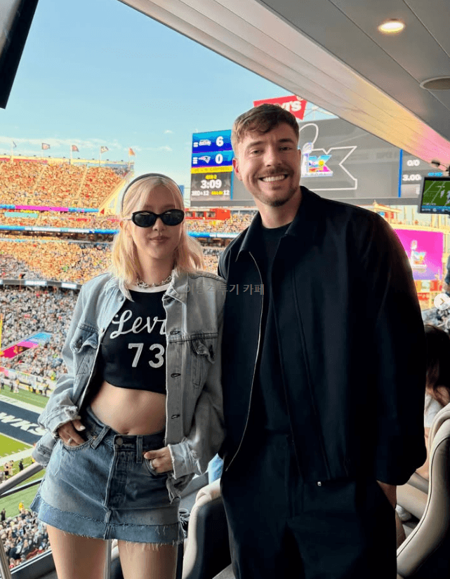 슈퍼볼-직관-가서-로제와-사진-찍은-미스터비스트-0-이미지