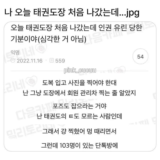 나-오늘-태권도장-처음-나갔는데-인권-유린-당한-기분이야-0-이미지