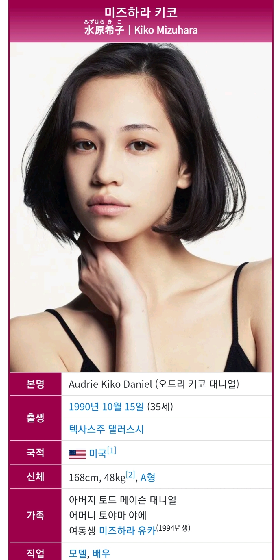 미즈하라-키코-백인-미국인-+-한국인-혼혈인거-최근에-앎-0-이미지