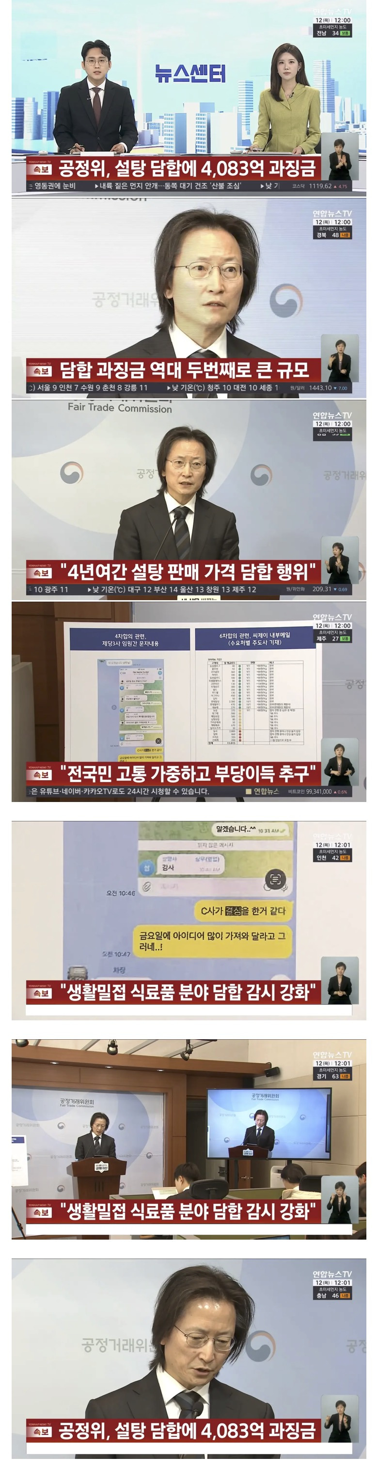 [속보]-공정위,-설탕-담합에-4,083억-과징금-1-이미지