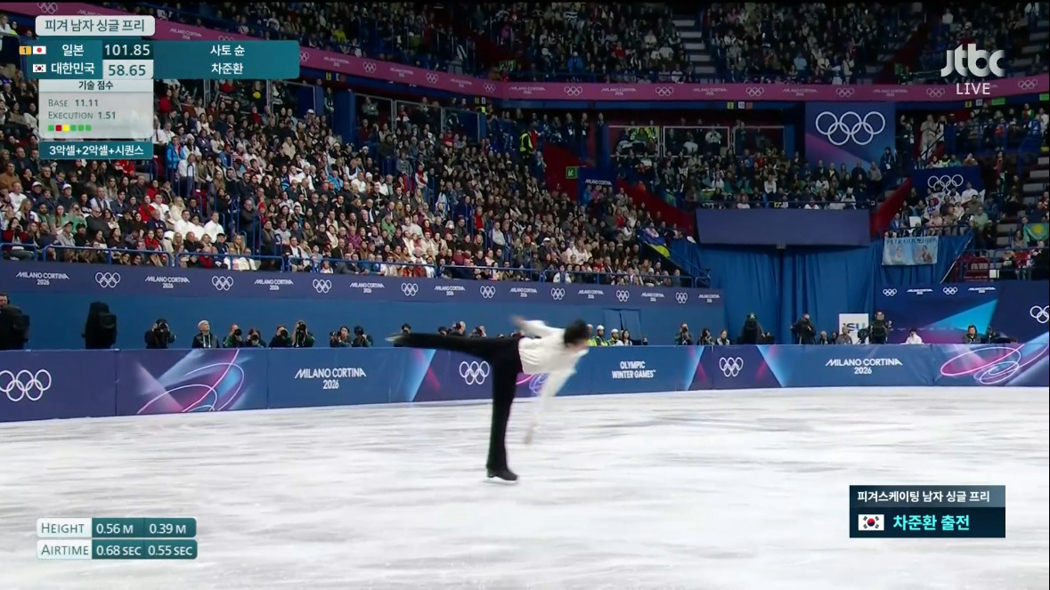 속보)-대한민국-차준환!-동계올림픽-피겨스케이팅-남자-싱글-쇼트-프리-최종-합계-4위-기록!-8-이미지