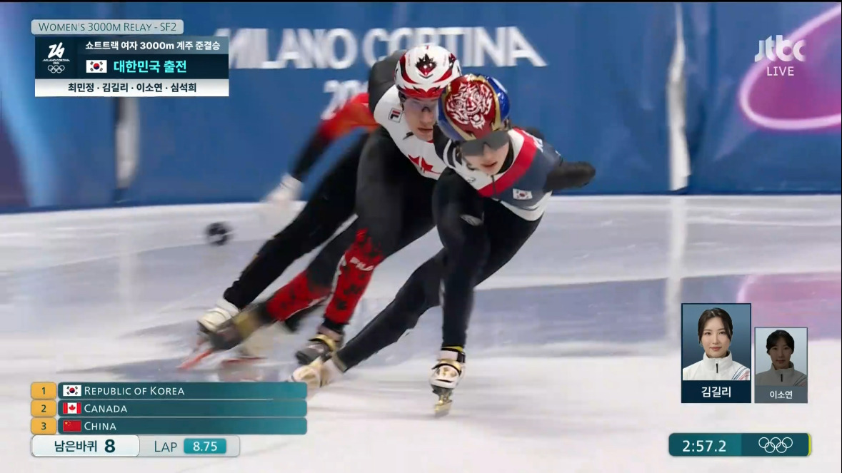 속보)-대한민국!-동계올림픽-쇼트트랙-여자-3,000m-계주-결승-진출!-6-이미지
