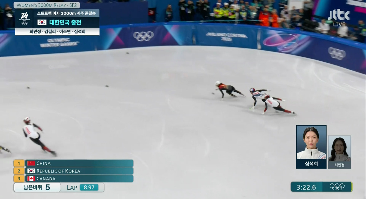 속보)-대한민국!-동계올림픽-쇼트트랙-여자-3,000m-계주-결승-진출!-7-이미지
