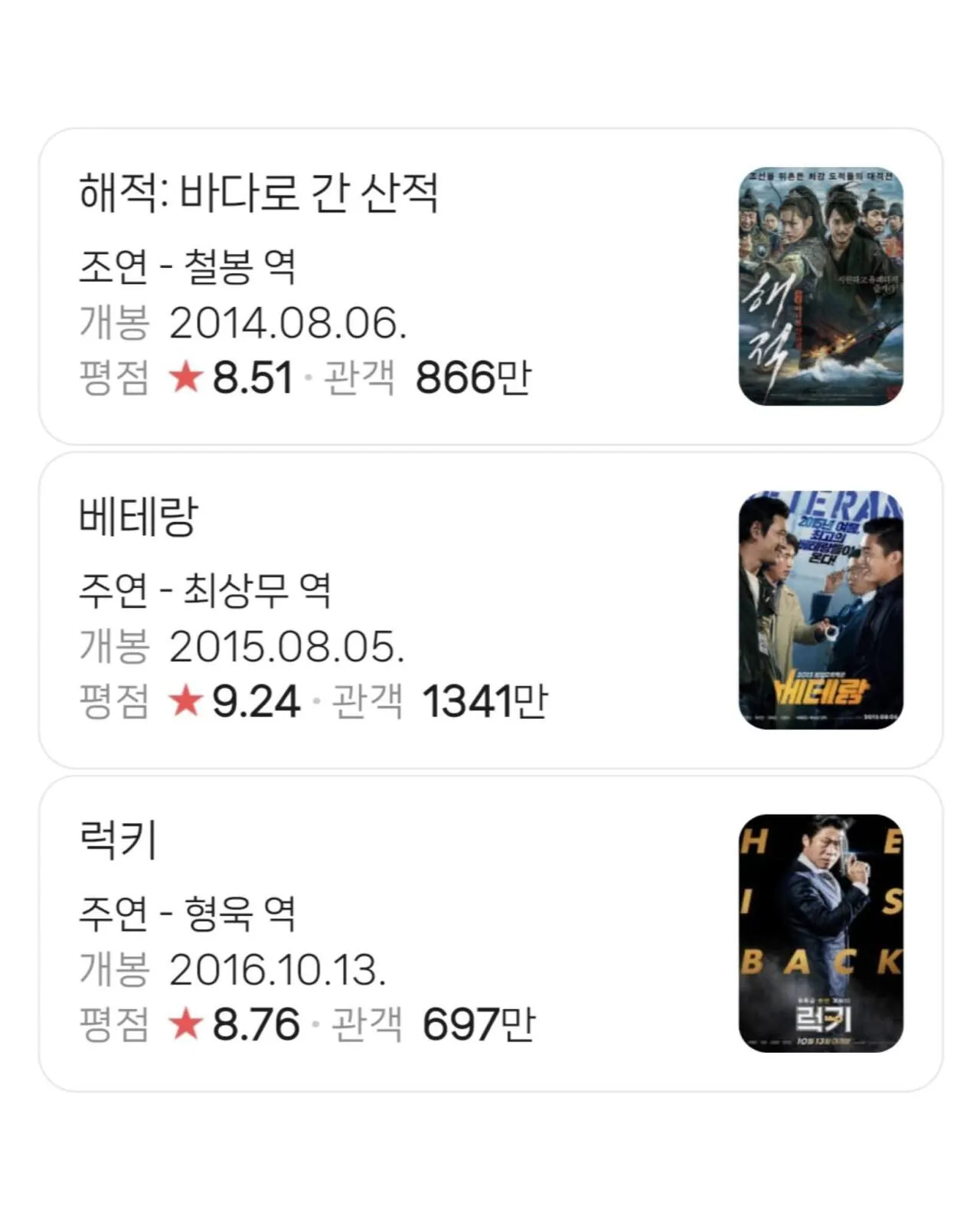 영화-필모그래피-성적-좋은-유해진ㄷㄷㄷㄷㄷ-1-이미지