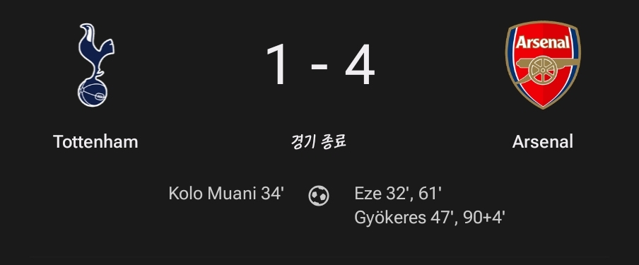북런던-더비-종료-현-EPL-순위-테이블-0-이미지