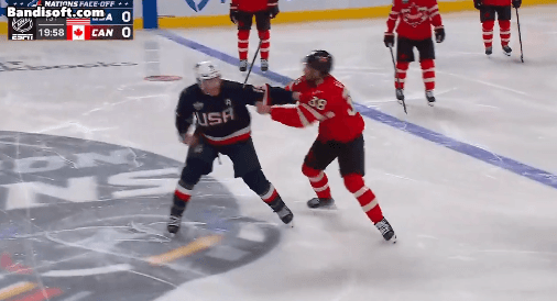 싸우면-퇴장인-올림픽룰-없을때-캐나다-미국-아이스하키-친선경기-풍경.gif-0-이미지