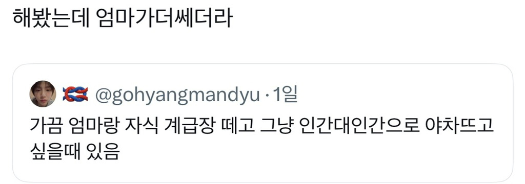 가끔-엄마랑-자식-계급장-떼고-그냥-인간대인간으로-야차뜨고-싶을때-있음-0-이미지