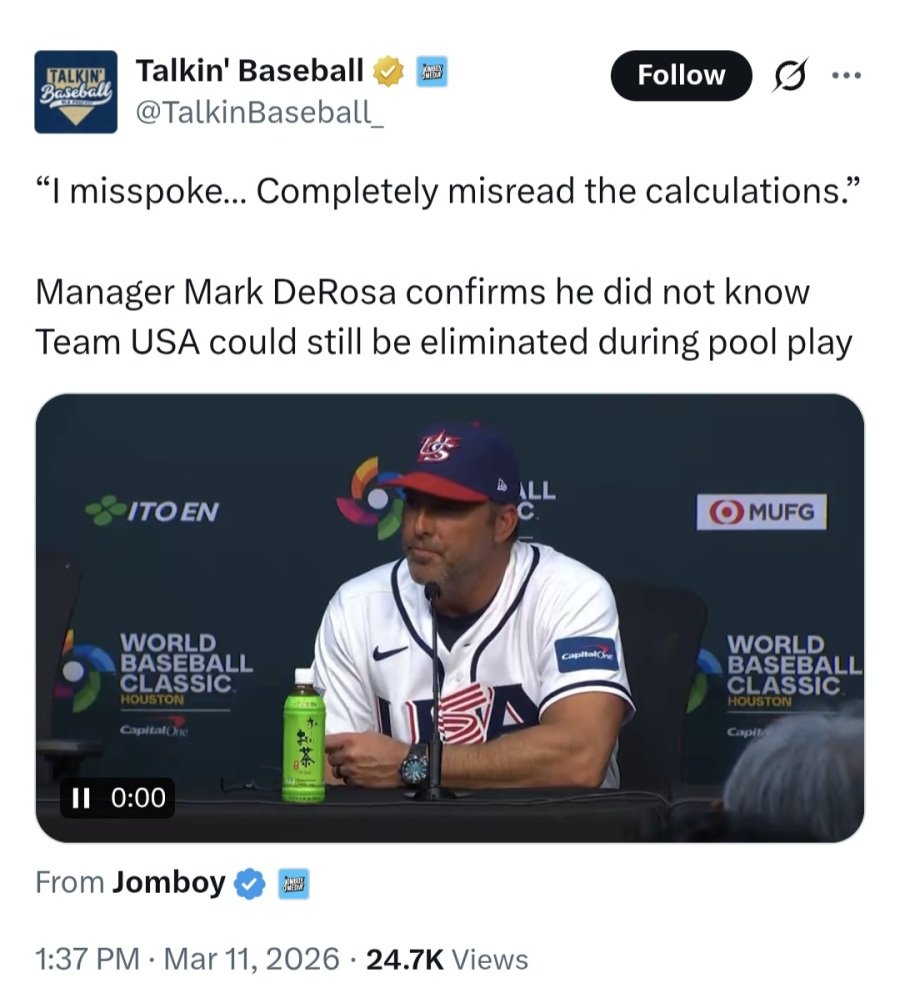 WBC-미국-감독:-미국이-조별예선-이미-통과한줄-알았다-0-이미지