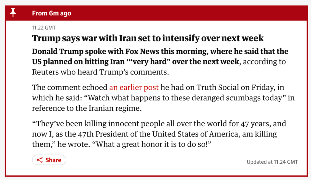 [속보]-트럼프,-"전쟁-더-격화될-것"-1-이미지