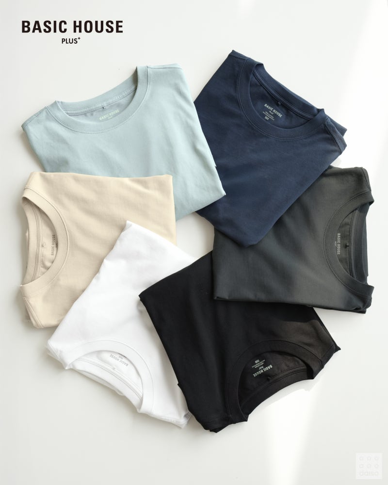 다이소-X-베이직하우스-순면-100%-릴렉스핏/레귤러핏/크롭/레이어드핏-티셔츠-신상-.jpg-5-이미지
