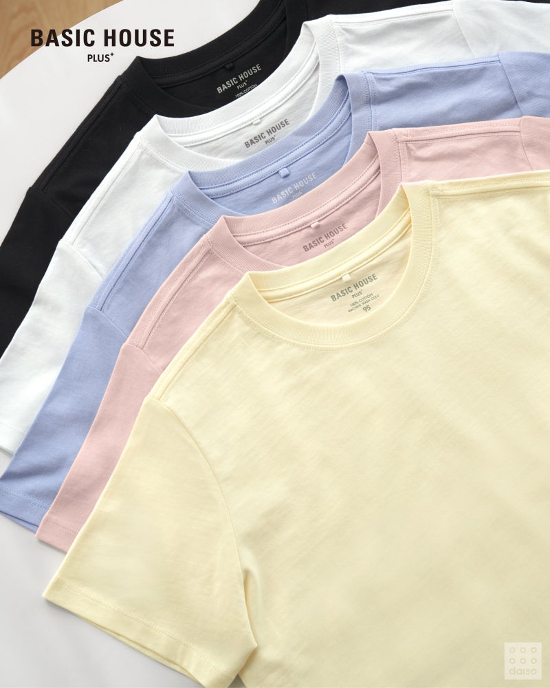 다이소-X-베이직하우스-순면-100%-릴렉스핏/레귤러핏/크롭/레이어드핏-티셔츠-신상-.jpg-11-이미지