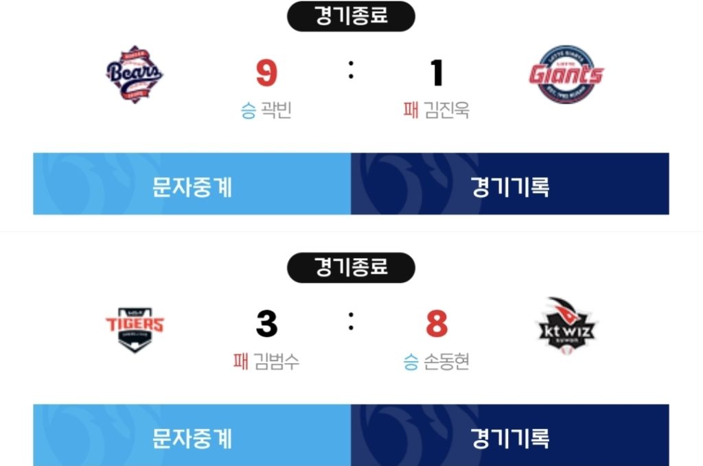 [야구]-4월-22일-경기-결과와-팀-순위-1-이미지