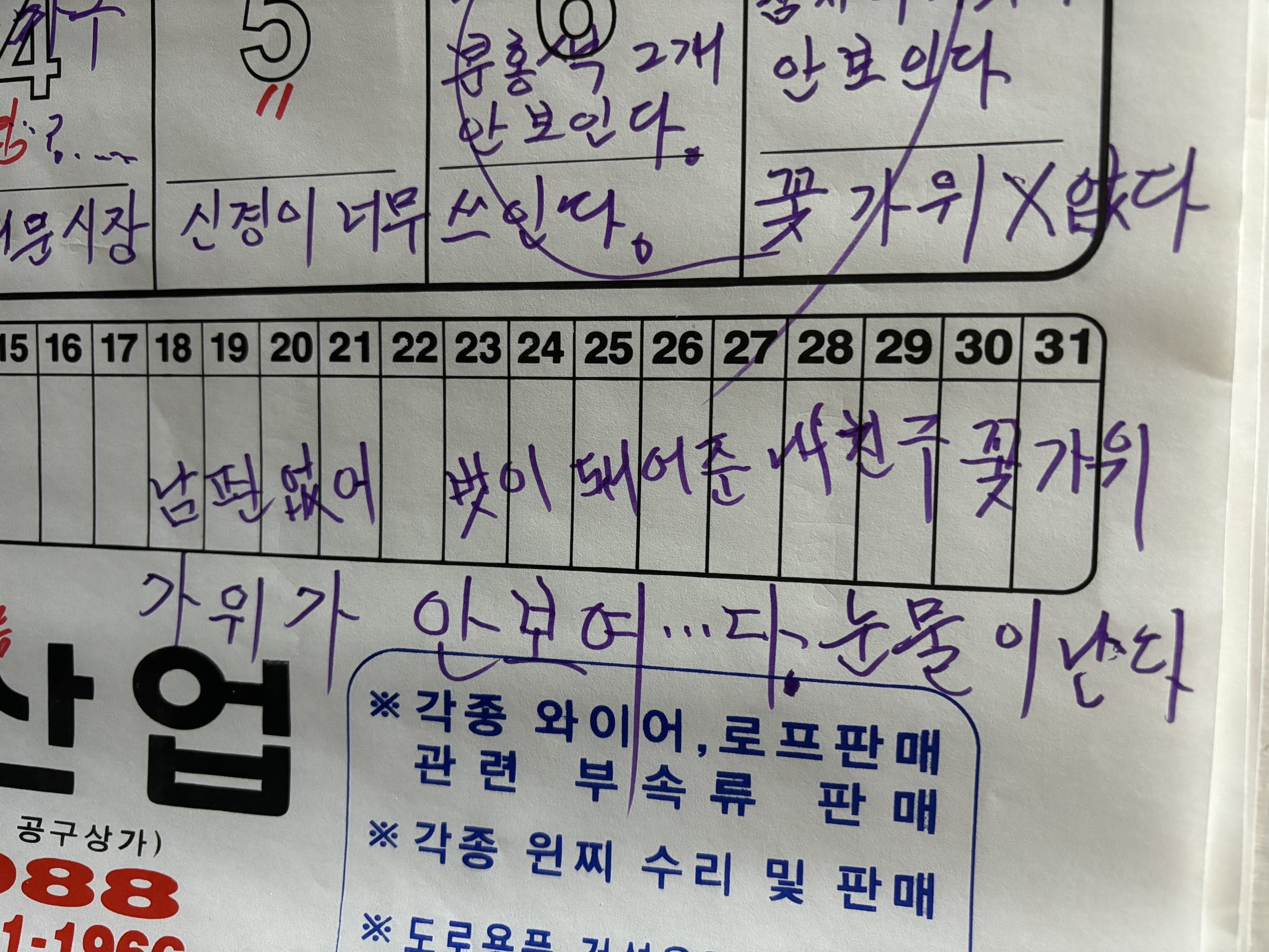 할머니-가위-잃어버렷다길래-그렇구나.햇은데-이정도로-슬퍼하고-잇엇음.twt-1-이미지