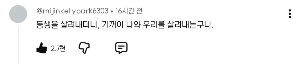 동생을-살려내더니,-기꺼이-나와-우리를-살려내는구나.-(기쁨,-슬픔,-아름다운-마음---AKMU)-0-이미지