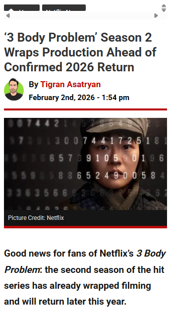 '삼체'-시즌-2-촬영-완료.-올-해-안에-공개예정-0-이미지