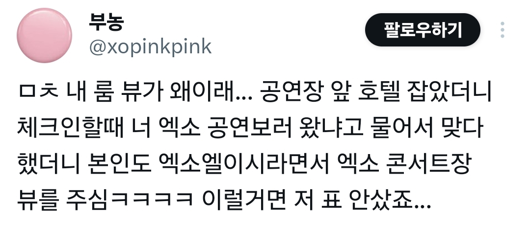 호텔에서-명당뷰-받았다는-엑소팬-1-이미지