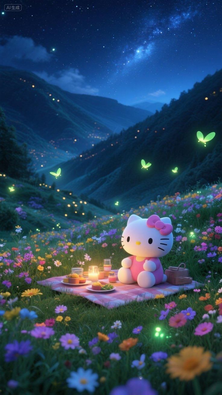 귀여운-키티-배경-🐱❤️🤍-낋여왔어요-5-이미지