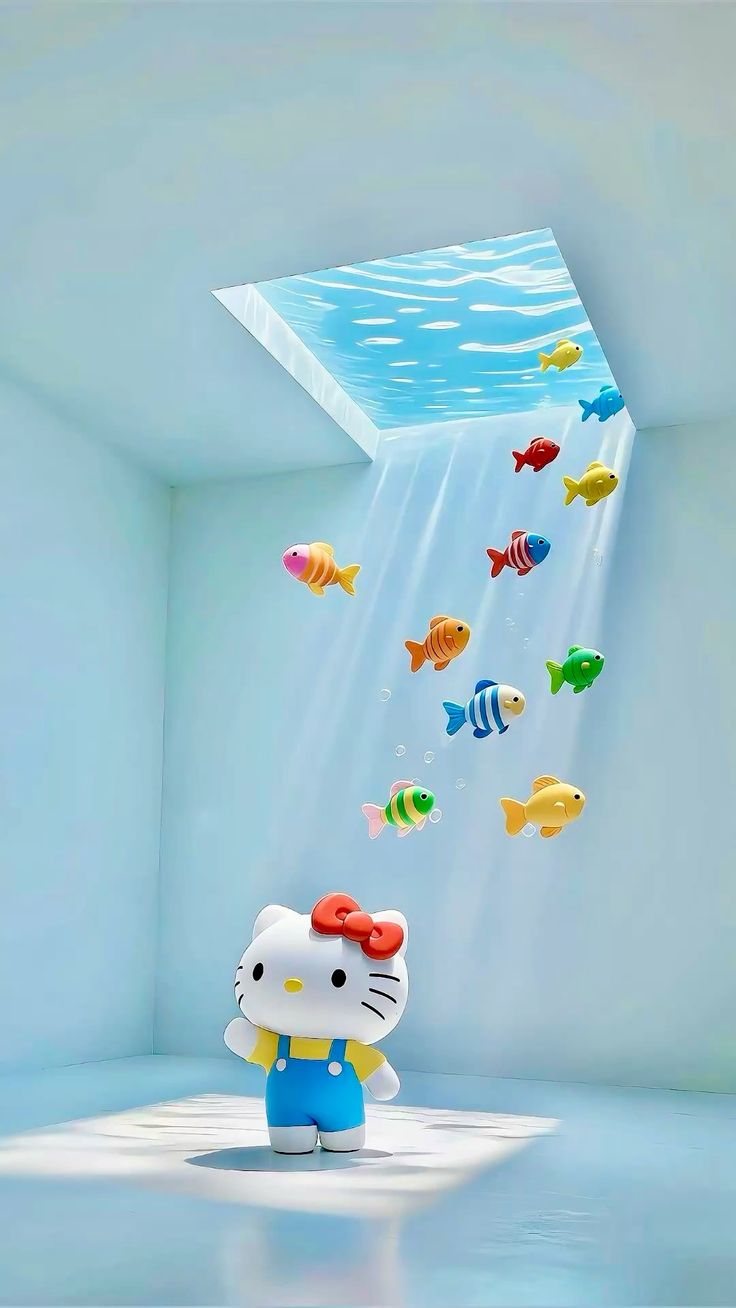 귀여운-키티-배경-🐱❤️🤍-낋여왔어요-9-이미지