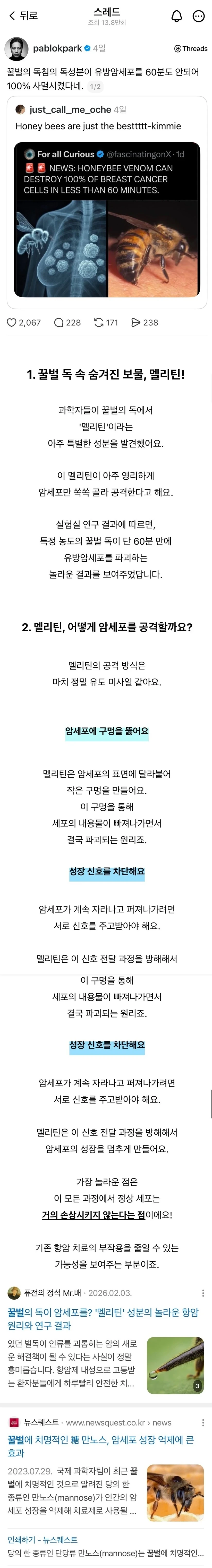 꿀벌의-독침이-유방암세포를-100%-사멸-0-이미지