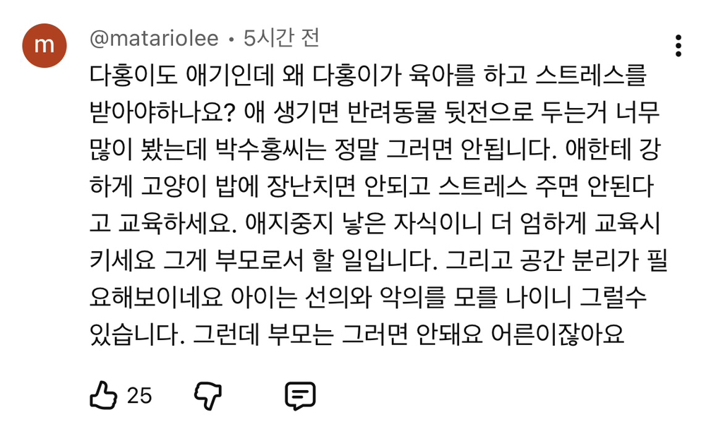 현재-반응-최악인-박수홍-유튜브-반려묘-근황-영상.jpg-53-이미지