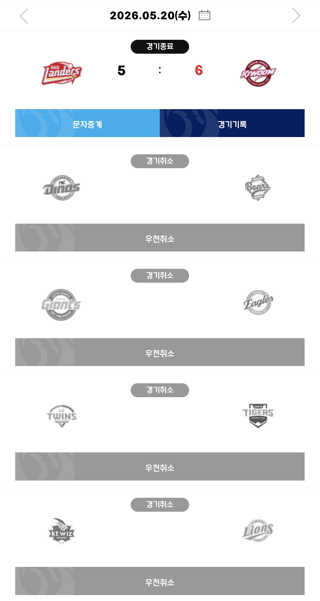 [KBO]-단독-콘서트-끝내기와-함께하는-오늘자-KBO-순위-0-이미지