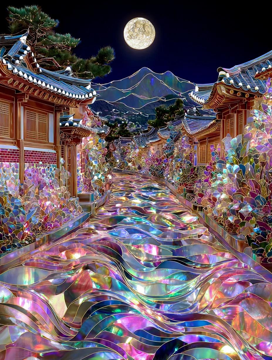 고흐의-화법을-자개-한국화로-재해석(배경화면O,상업적-이용X)-4-이미지